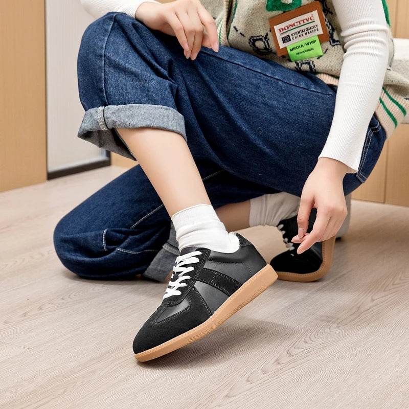 Genuine Leather Women's Training Shoes: Stylish Comfort for Everyday - Stylemein