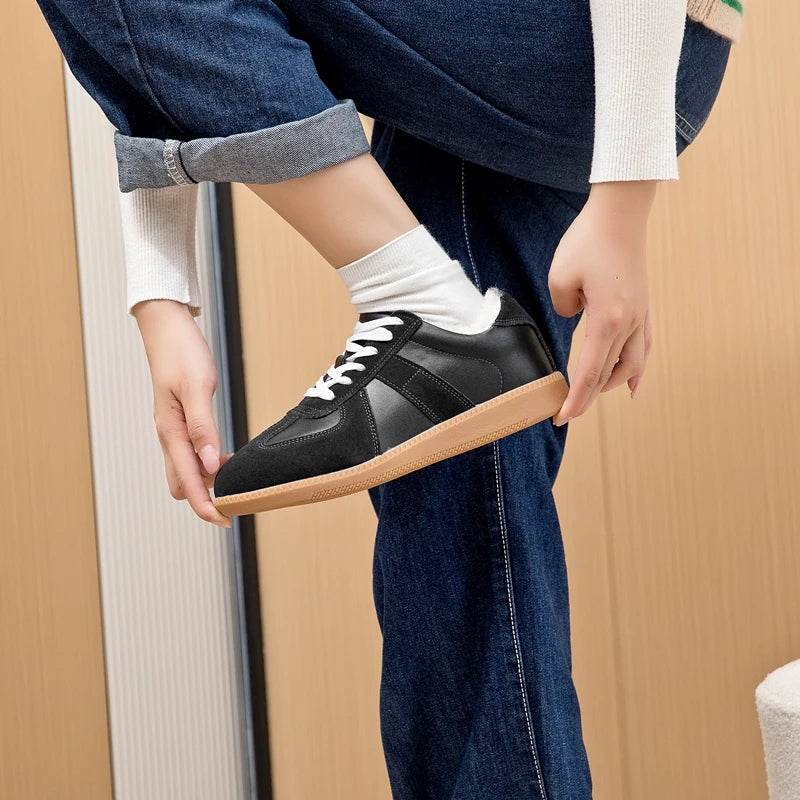 Genuine Leather Women's Training Shoes: Stylish Comfort for Everyday - Stylemein