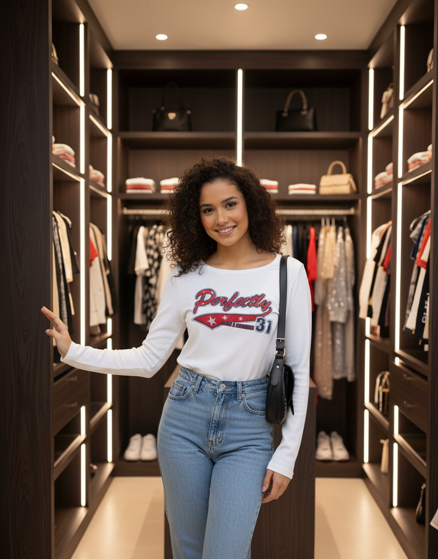Vintage Grunge Long Sleeve Graphic Tee – Y2K Aesthetic Streetwear for Women