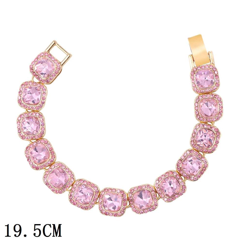 Stylemein - 12mm Iced Out Cuban Link Chain Bracelet Gold Silver for Men & Women