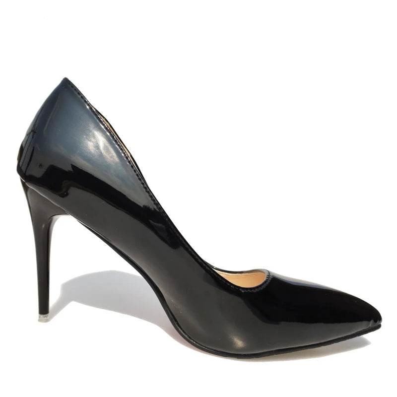 12cm Patent Leather Stiletto Heels – Pointed Toe Office & Wedding Dress Shoes, Elegant Pumps - Stylemein