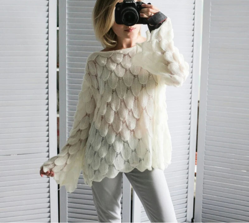 Loose Knit Sweater – Cute 3D Casual Pullover Jumper