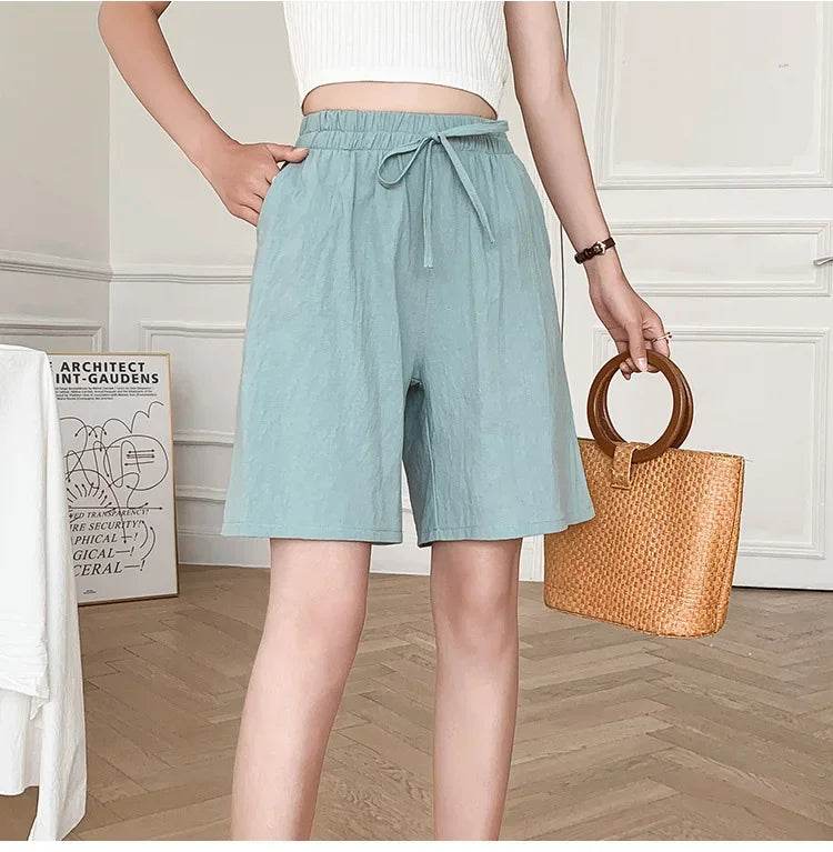 Short skirt | Embroidery Elastic Waist Korean Style Short skirt | Colorful Simple Oversize Female Trousers - Stylemein