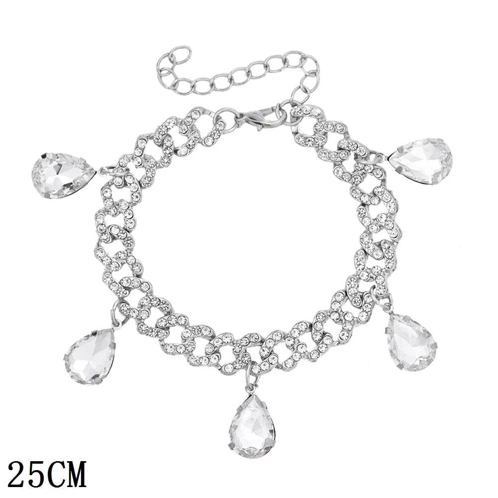 Stylemein - 12mm Iced Out Cuban Link Chain Bracelet Gold Silver for Men & Women