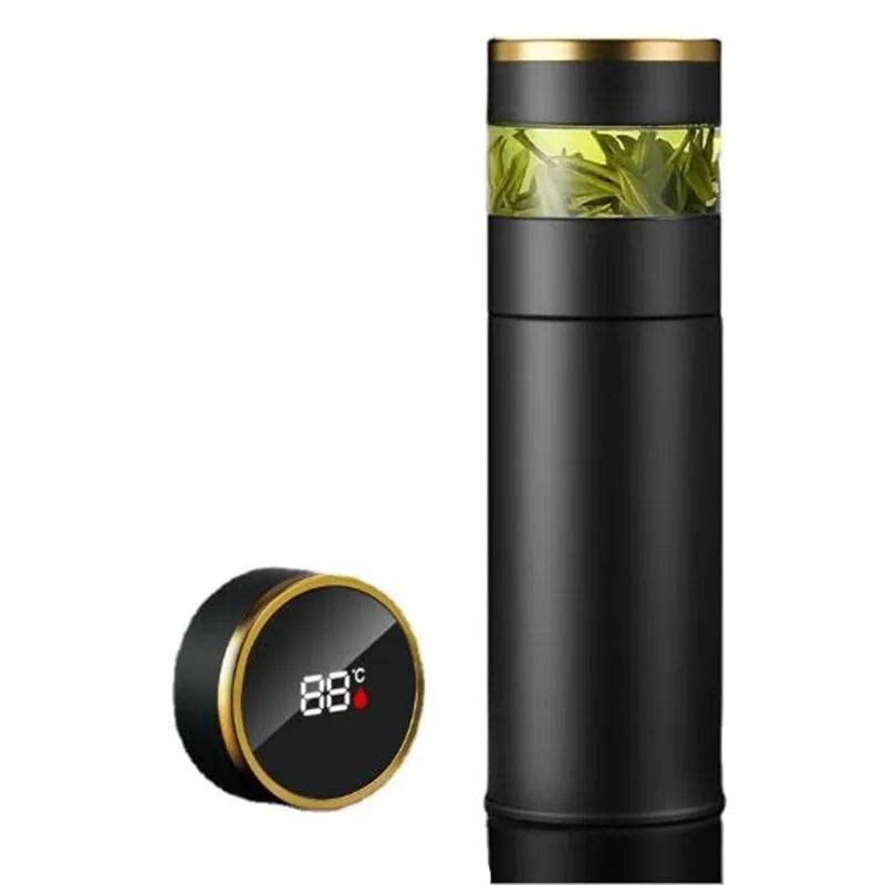 Stylemein - Smart Thermos with Tea Infuser & LED Temperature Display – 450ml Portable Travel Flask