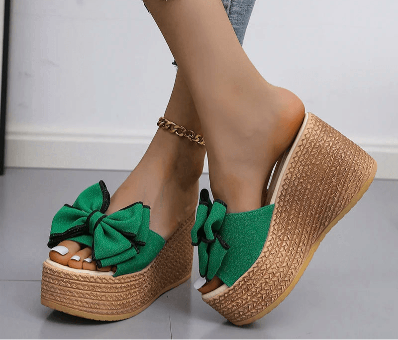 9cm Wedge Platform Slides – Summer Flip Flops, High Heel Beach Slippers, Casual Slip-On Shoes - Stylemein