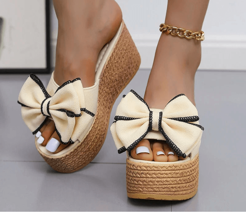 9cm Wedge Platform Slides – Summer Flip Flops, High Heel Beach Slippers, Casual Slip-On Shoes - Stylemein