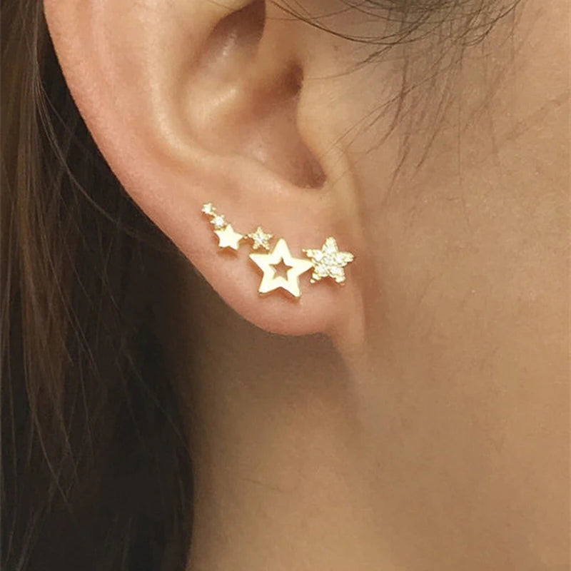 Stylish star earrings

