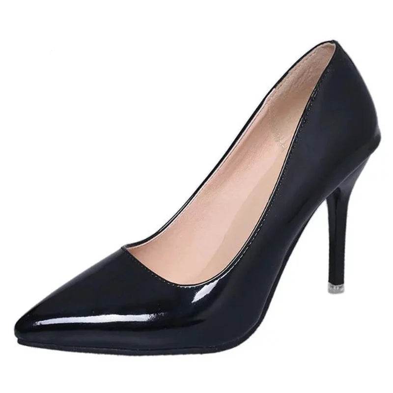 12cm Patent Leather Stiletto Heels – Pointed Toe Office & Wedding Dress Shoes, Elegant Pumps - Stylemein