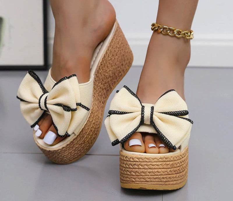 9cm Wedge Platform Slides – Summer Flip Flops, High Heel Beach Slippers, Casual Slip-On Shoes - Stylemein