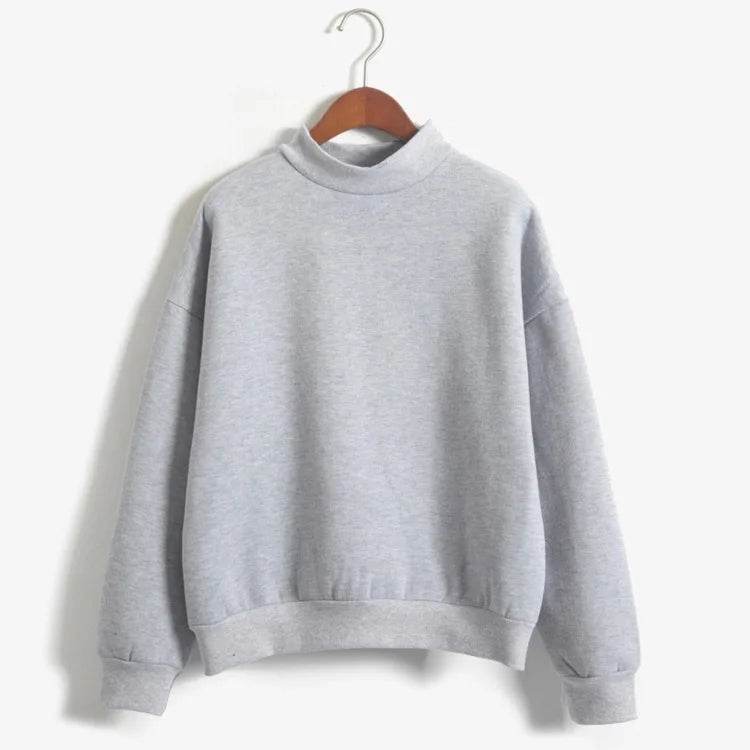 Women's Korean Style O-Neck Knitted Sweatshirt Pullover - Stylemein