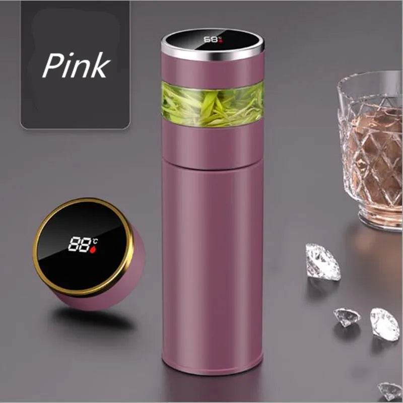 Stylemein - Smart Thermos with Tea Infuser & LED Temperature Display – 450ml Portable Travel Flask