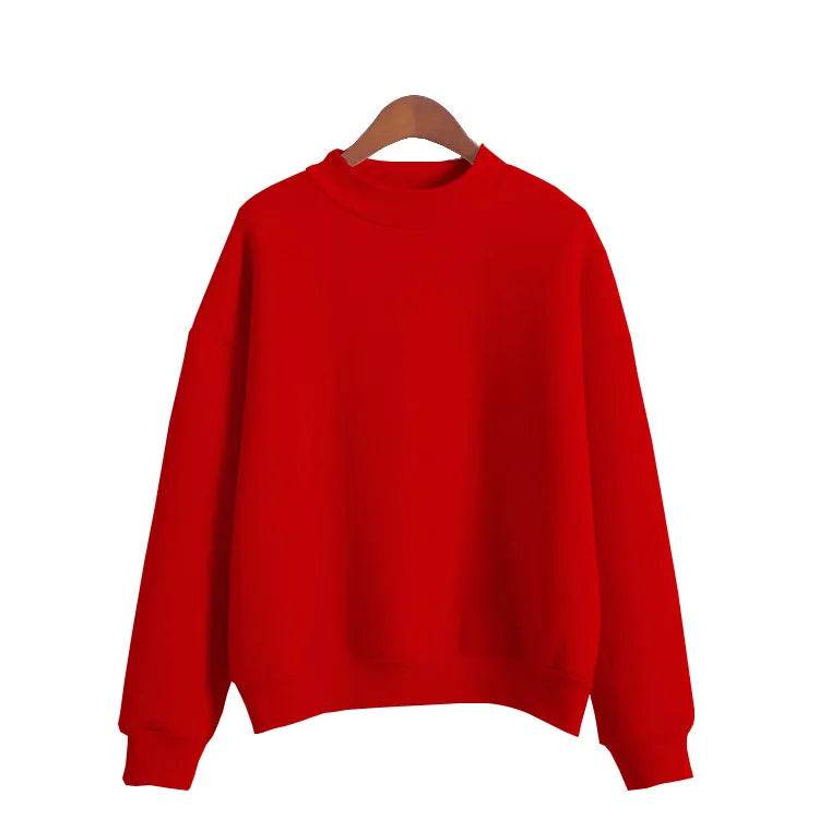 Women's Korean Style O-Neck Knitted Sweatshirt Pullover - Stylemein