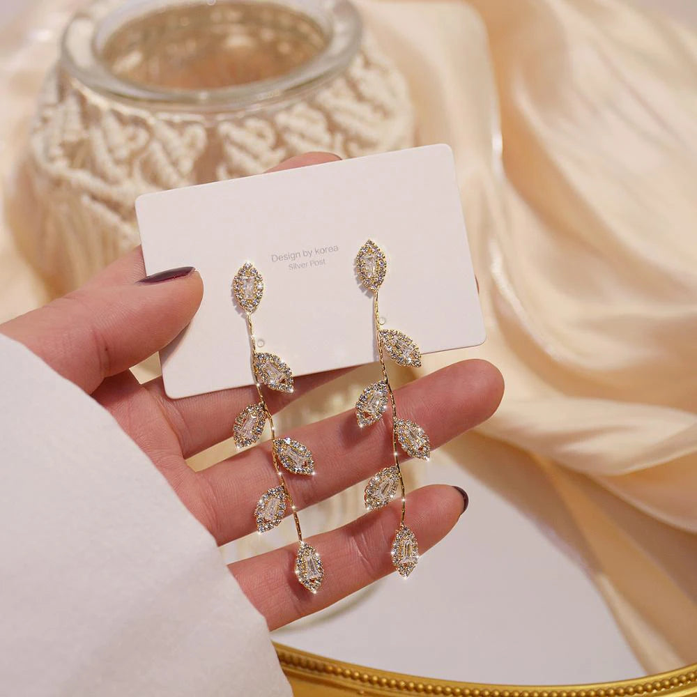 Delicate gold leaf jewelry

