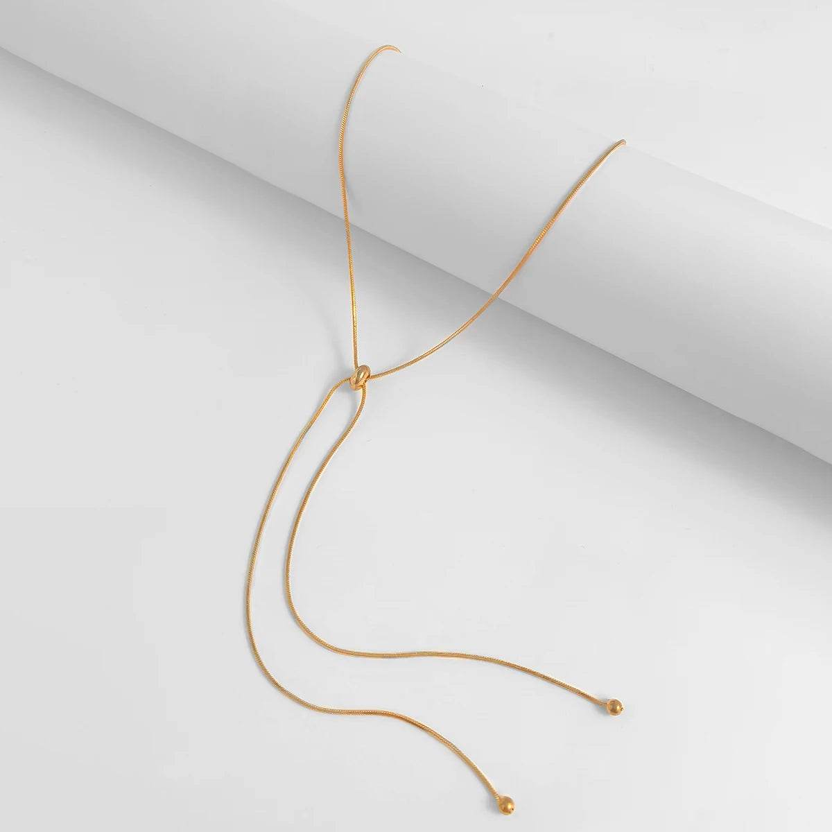 Kpop Snake Chain Choker Necklace with Ball Pendant for Women - Stylemein
