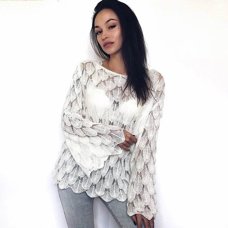 Stylemein - Loose Knit Sweater – Cute 3D Casual Pullover Jumper