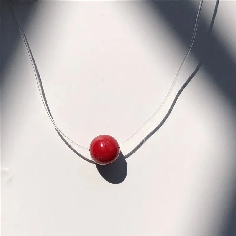 Invisible Pearl Crystal Necklace – Square Zircon Pendant for Women
