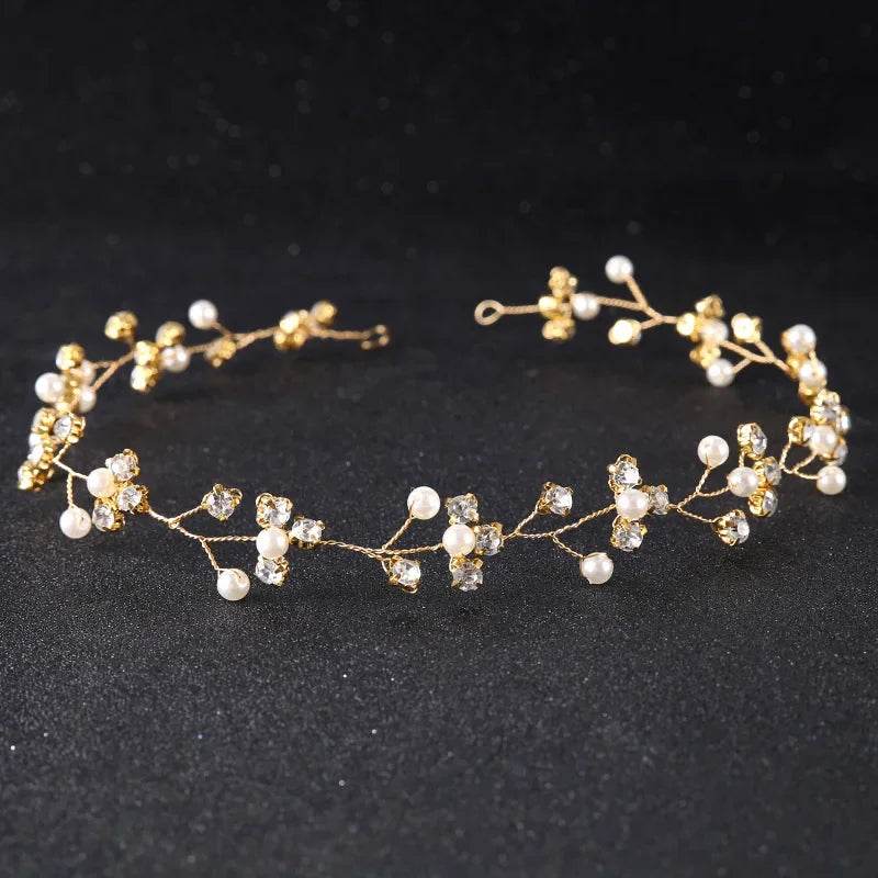 Handmade flowers Beaded Bride Headdress - Hairband, Wedding Hair Decoration - Stylemein