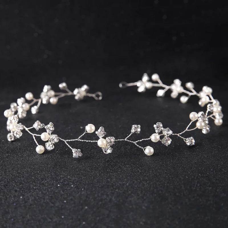 Handmade flowers Beaded Bride Headdress - Hairband, Wedding Hair Decoration - Stylemein