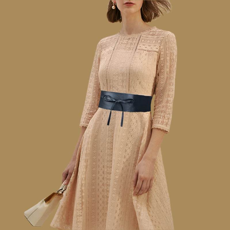 Boho Wrap Waist Belt with Bowknot: Faux Leather Cinch Belt for Women - Stylemein