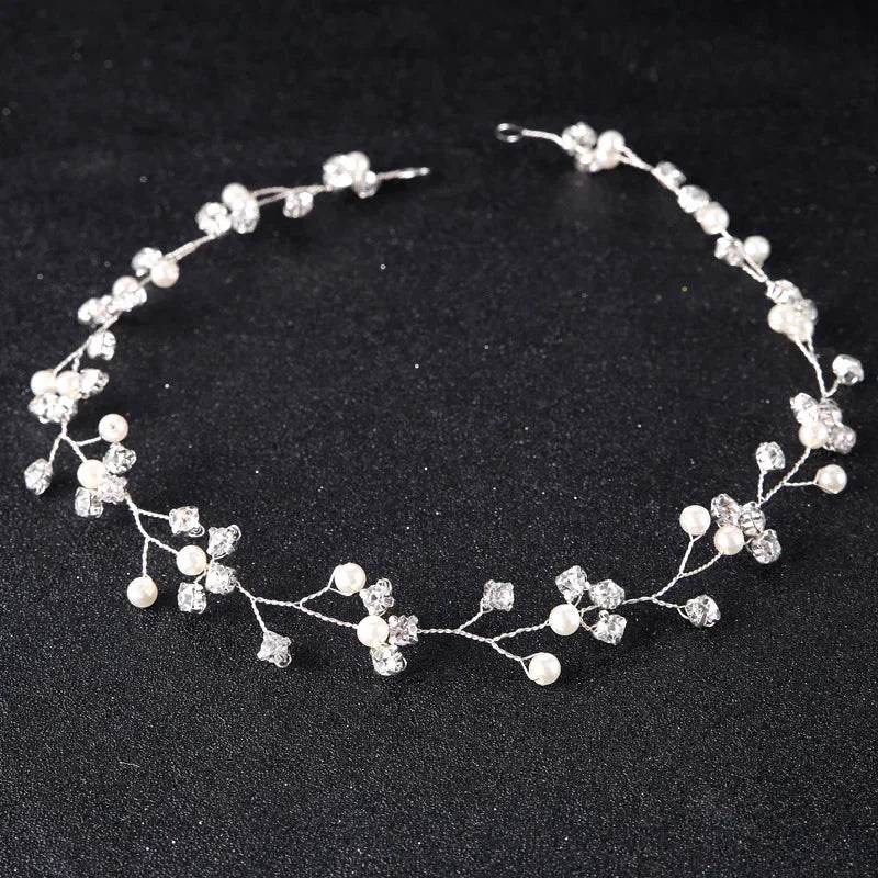 Handmade flowers Beaded Bride Headdress - Hairband, Wedding Hair Decoration - Stylemein