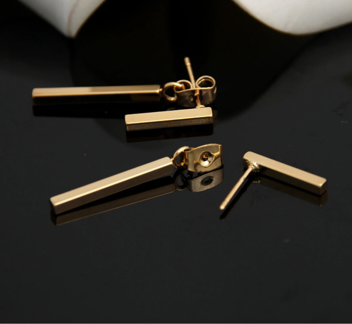 Women’s T Bar Drop Earrings – Minimalist Geometric Fashion Jewelry