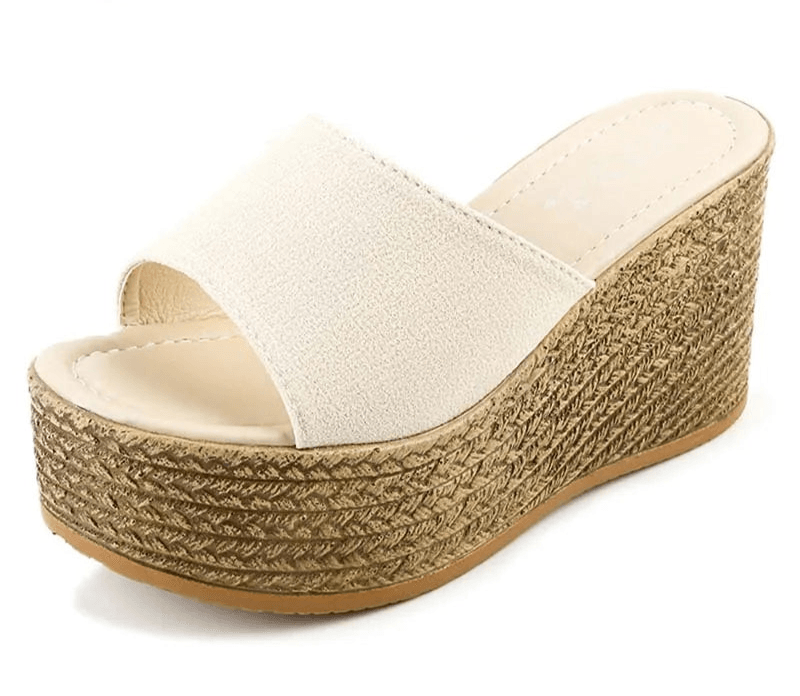 9cm Wedge Platform Slides – Summer Flip Flops, High Heel Beach Slippers, Casual Slip-On Shoes - Stylemein