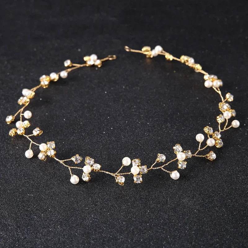 Handmade flowers Beaded Bride Headdress - Hairband, Wedding Hair Decoration - Stylemein