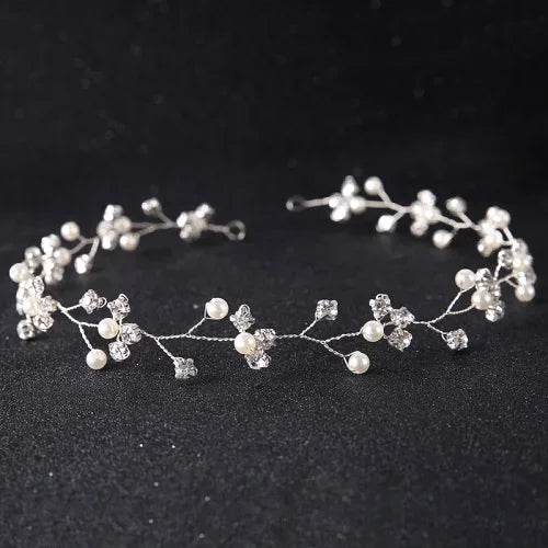 Handmade flowers Beaded Bride Headdress - Hairband, Wedding Hair Decoration - Stylemein