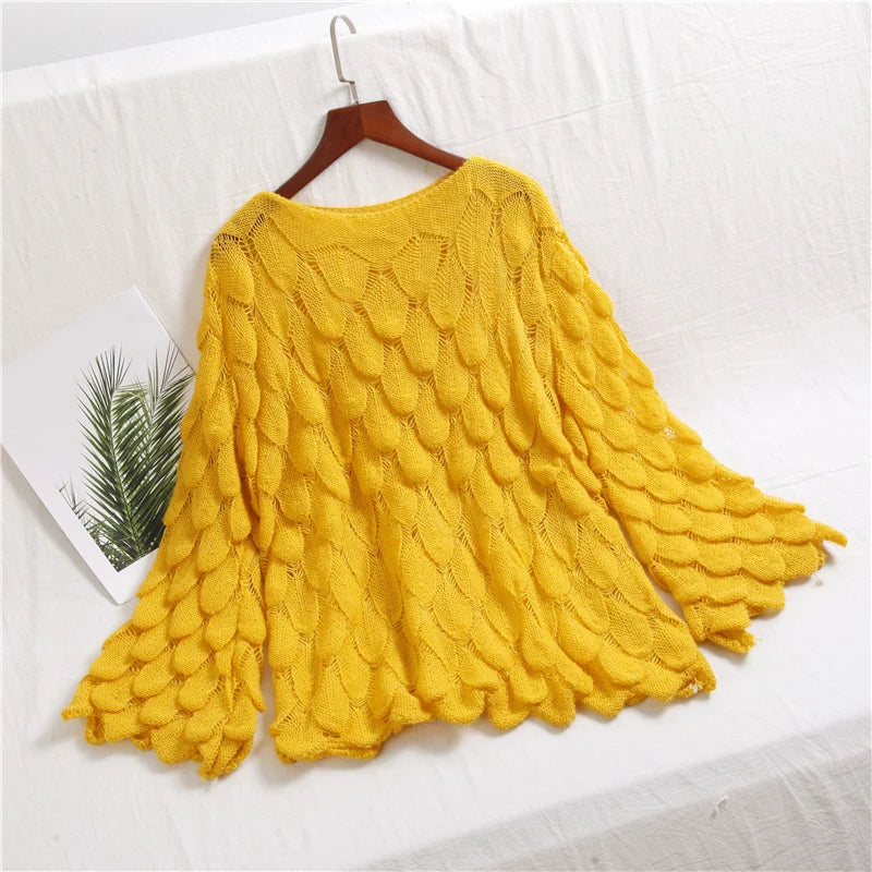 Loose Knit Sweater – Cute 3D Casual Pullover Jumper