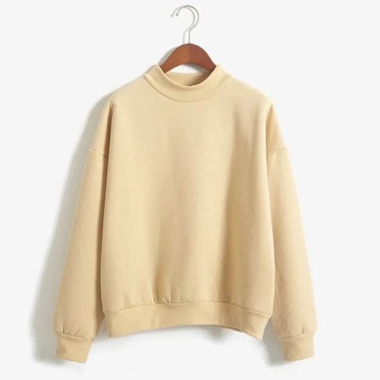 Women's Korean Style O-Neck Knitted Sweatshirt Pullover - Stylemein