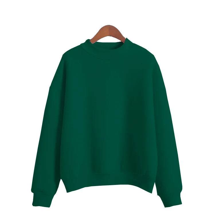 Women's Korean Style O-Neck Knitted Sweatshirt Pullover - Stylemein