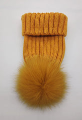 Winter Luxe: 100% Natural Soft Fox Fur Pom-Pom Knit Hat