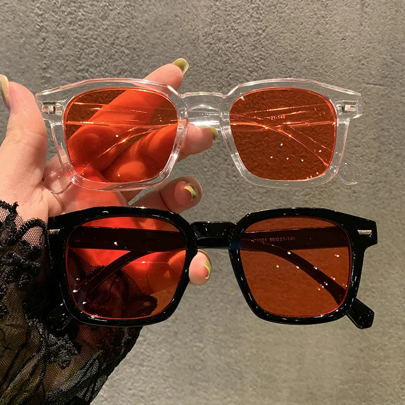 Polygon Square Sunglasses – Retro Hip Hop Style Unisex Eyewear with Bold Geometric Frame and UV Protection