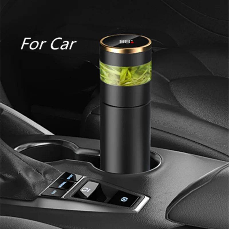 Stylemein - Smart Thermos with Tea Infuser & LED Temperature Display – 450ml Portable Travel Flask