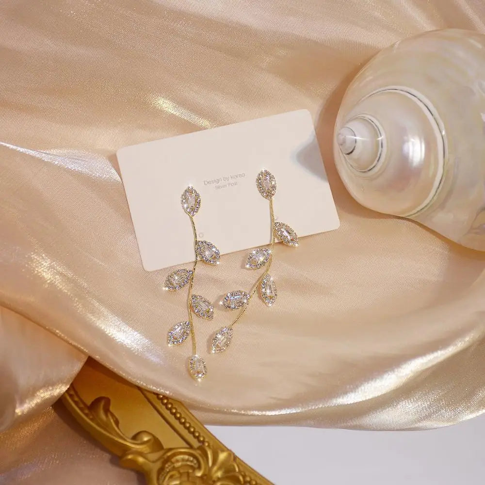 Wedding zirconia earrings

