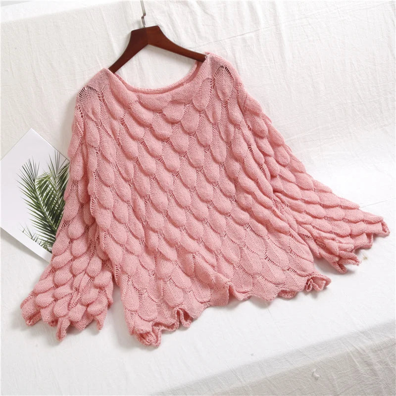 Loose Knit Sweater – Cute 3D Casual Pullover Jumper