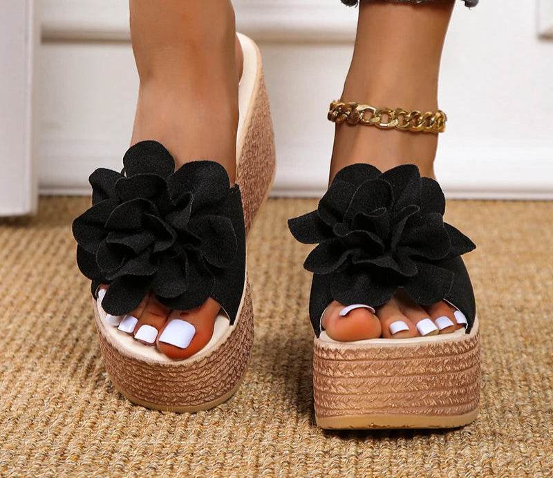 9cm Wedge Platform Slides – Summer Flip Flops, High Heel Beach Slippers, Casual Slip-On Shoes - Stylemein