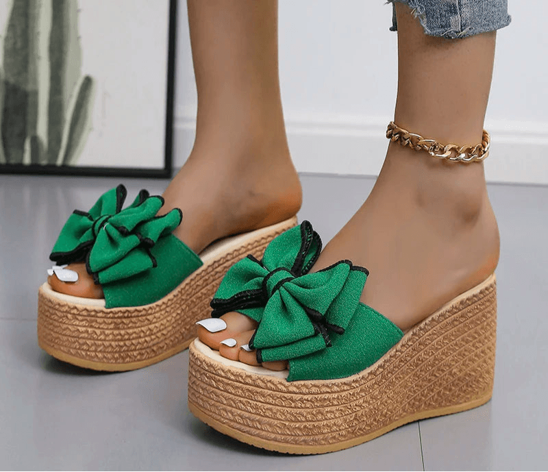 9cm Wedge Platform Slides – Summer Flip Flops, High Heel Beach Slippers, Casual Slip-On Shoes - Stylemein