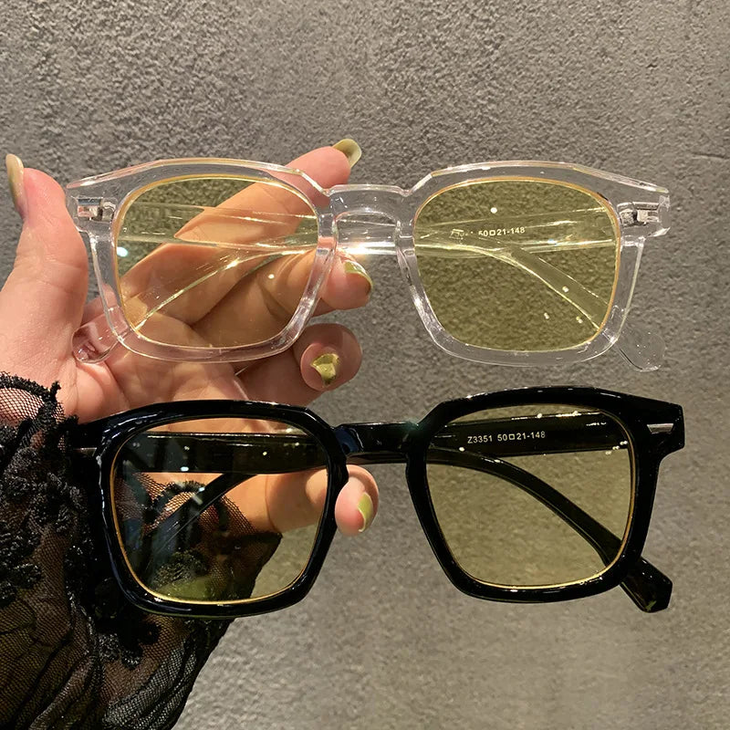 Polygon Square Sunglasses – Retro Hip Hop Style Unisex Eyewear with Bold Geometric Frame and UV Protection