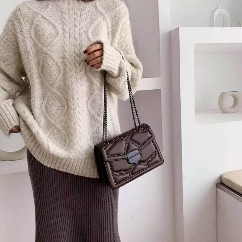Handbags | Chain Brand PU Leather Bags | Fashion Shoulder Bag | Lady Luxury Small Handbags - Stylemein