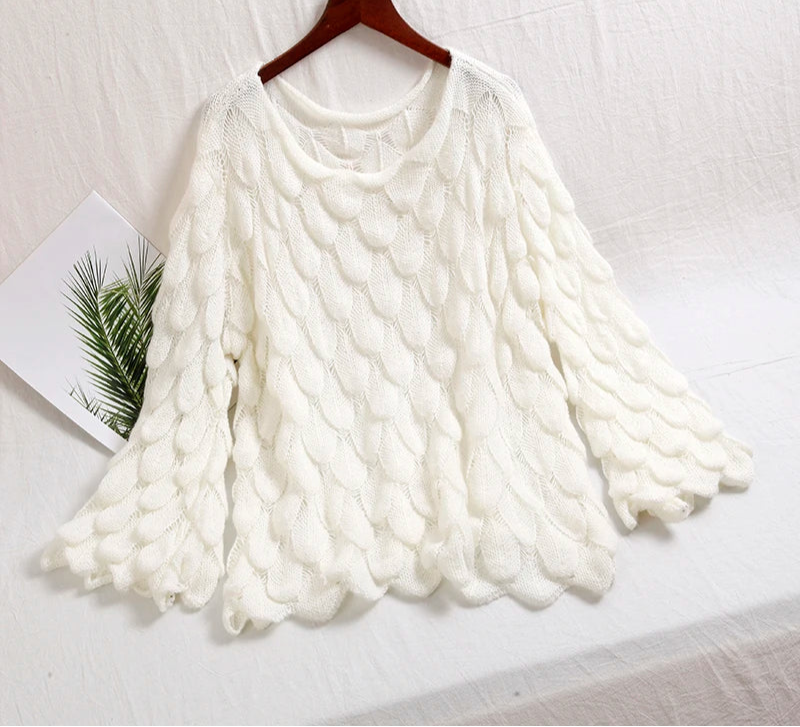Loose Knit Sweater – Cute 3D Casual Pullover Jumper
