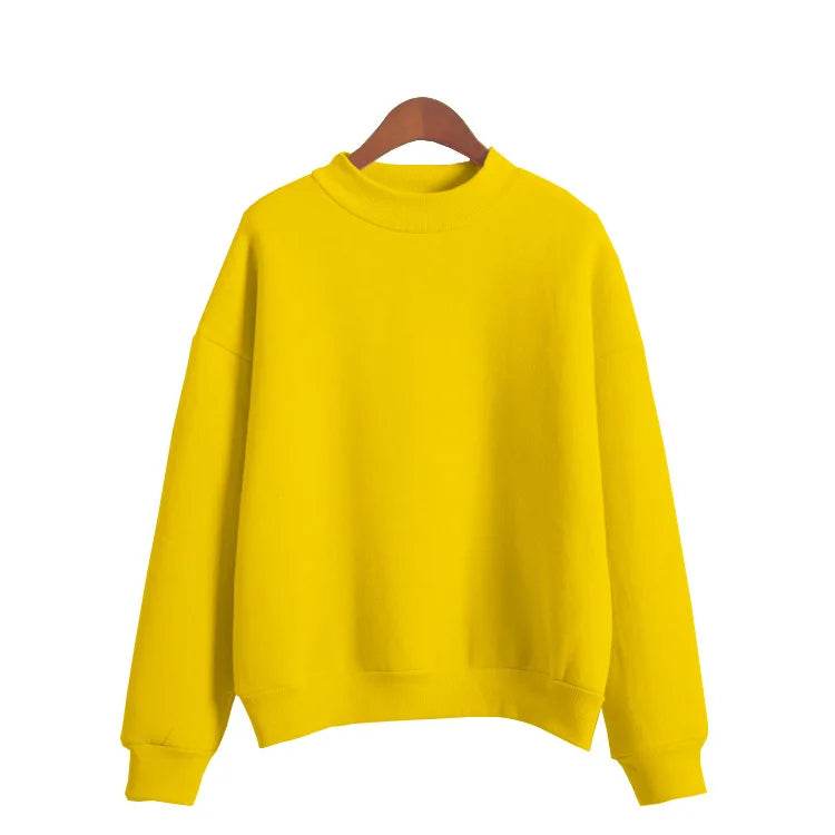 Women's Korean Style O-Neck Knitted Sweatshirt Pullover - Stylemein