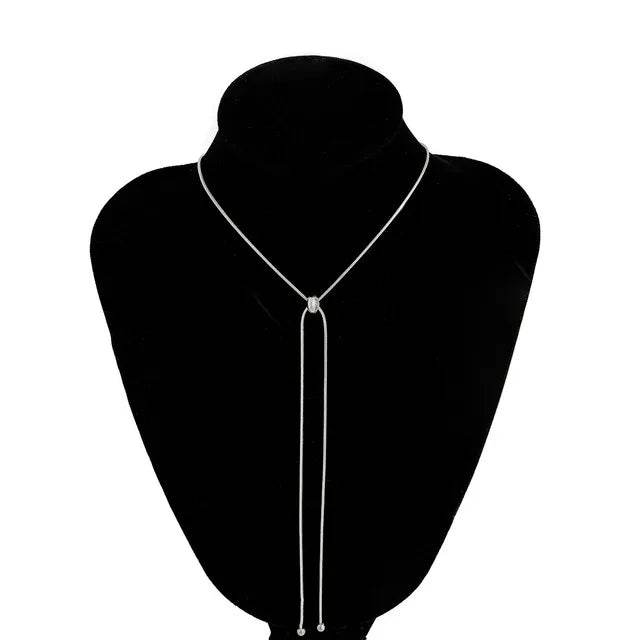 Kpop Snake Chain Choker Necklace with Ball Pendant for Women - Stylemein