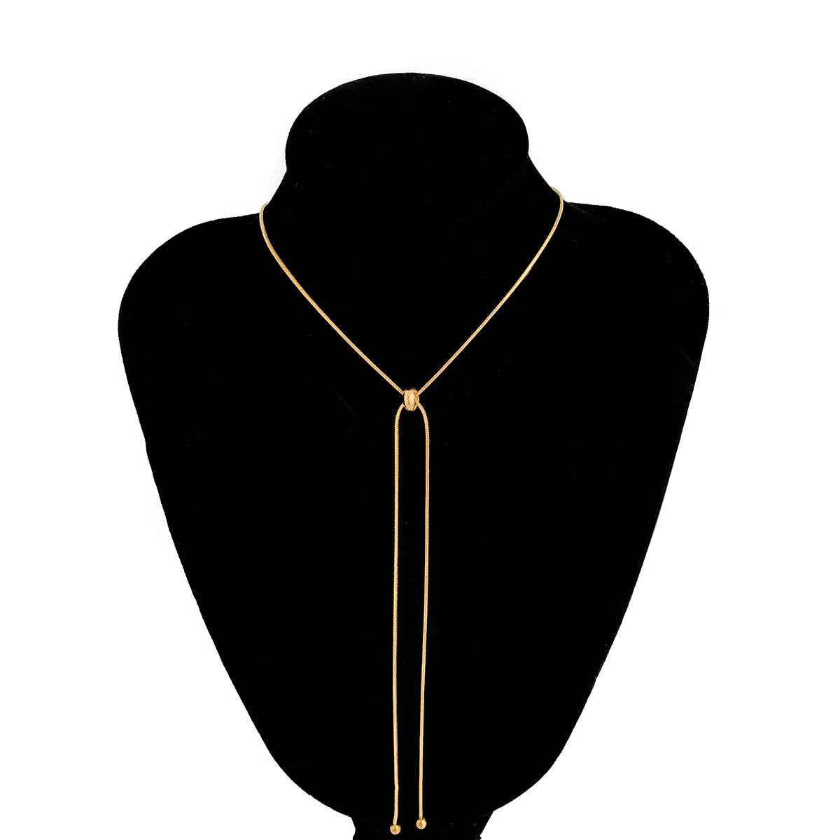 Kpop Snake Chain Choker Necklace with Ball Pendant for Women - Stylemein