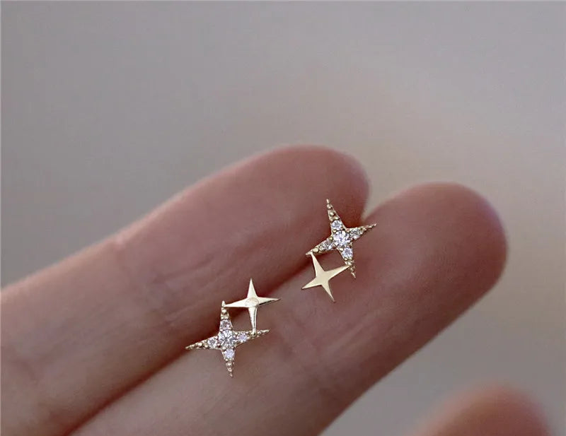 Sterling silver star earrings

