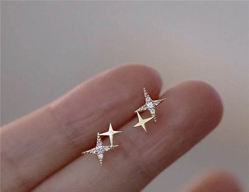 Sterling silver star earrings

