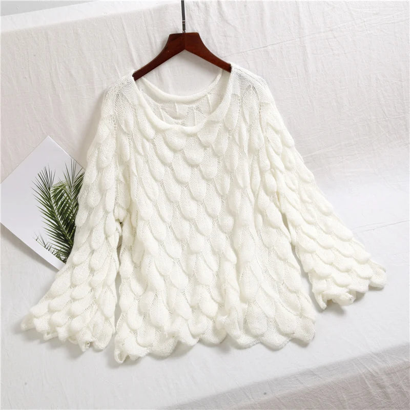 Loose Knit Sweater – Cute 3D Casual Pullover Jumper