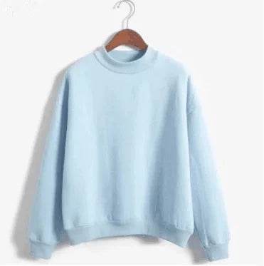 Women's Korean Style O-Neck Knitted Sweatshirt Pullover - Stylemein