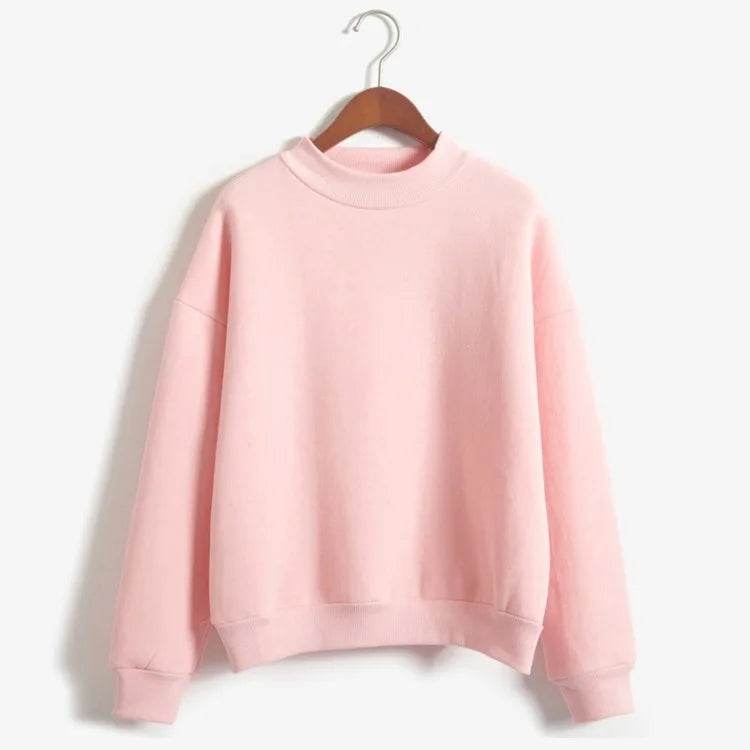 Women's Korean Style O-Neck Knitted Sweatshirt Pullover - Stylemein